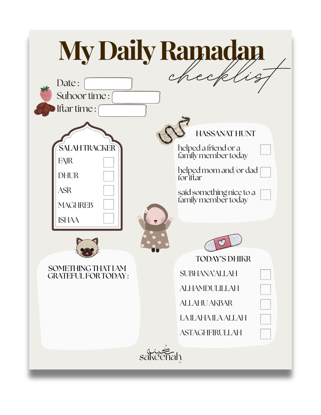 Ramadan Checklist - KIDS